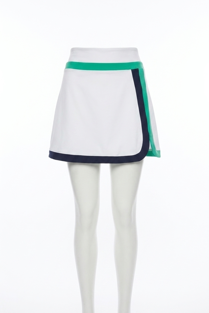 NEW BEACH RIOT nanette mini skirt in twilight tides colorblock